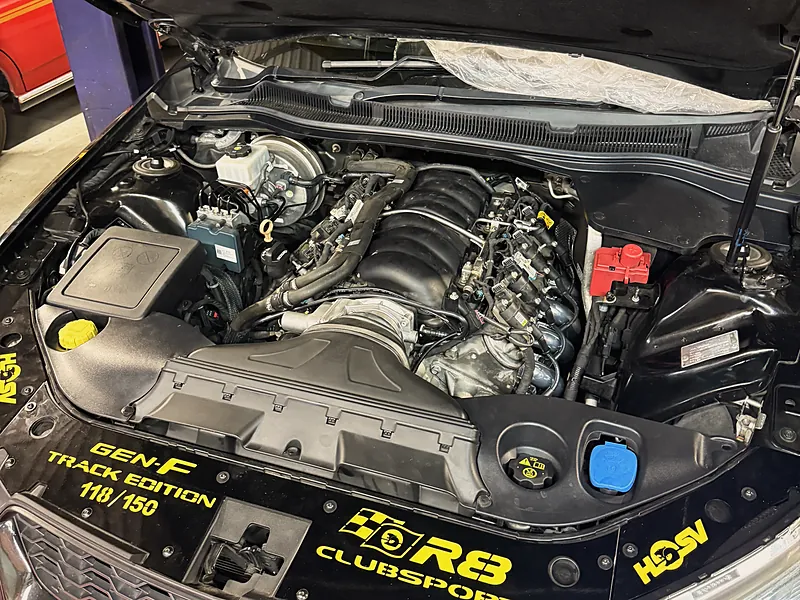 LS V8 in the engine bay of an HSV Gen-F R8 Clubsport Track Edition
